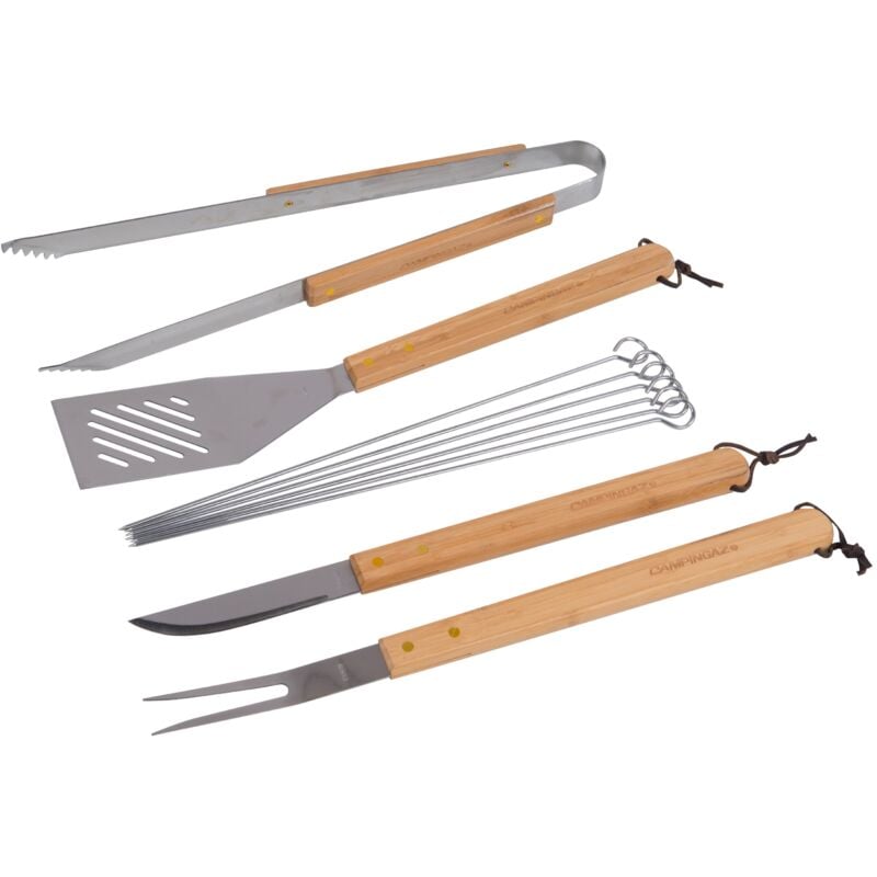 Campingaz - sacoche 5 ustensiles manche bambou