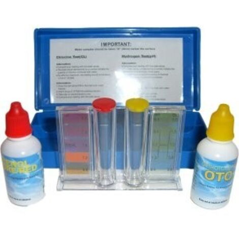 Trousse d'analyse Chlore/pH pour entretien piscine - Mesure eau