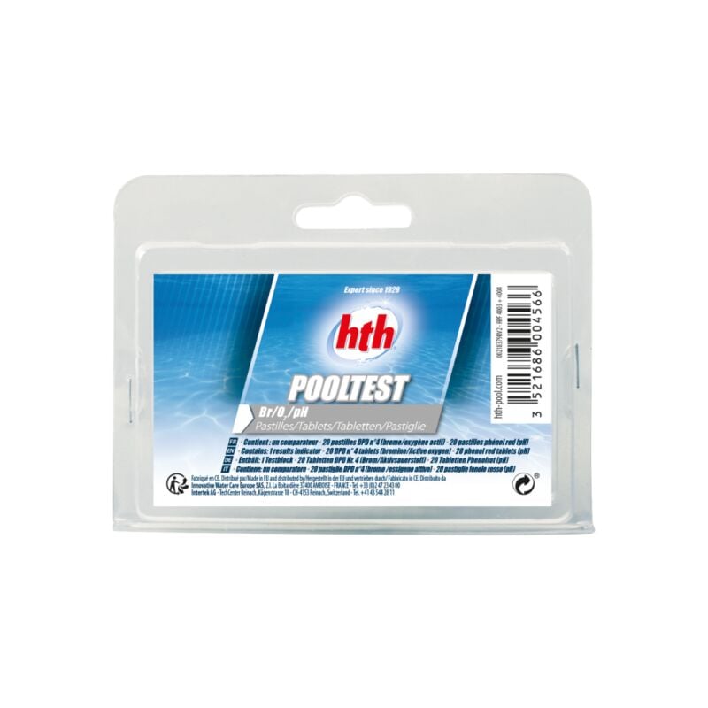 HTH - Pooltester Oxygène actif/Brome/pH