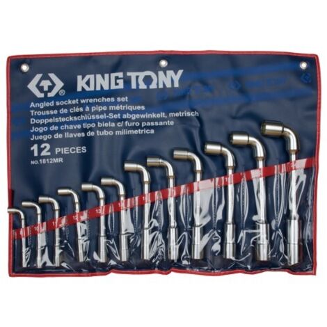 Trousse de 12 clés à pipe 8-10-11-12-13-14-16-17-18-19-22-24mm – 12x6 pans pour applications mécaniques – Outils professionnels – King Tony