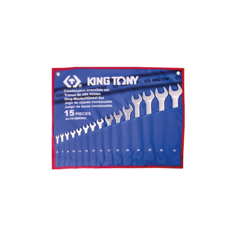 Trousse de clés mixte métrique 15 pièces - King Tony