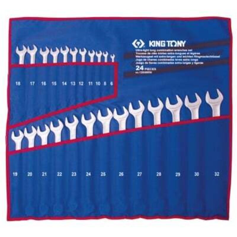 Trousse de 24 clés mixtes longues et légères - King Tony