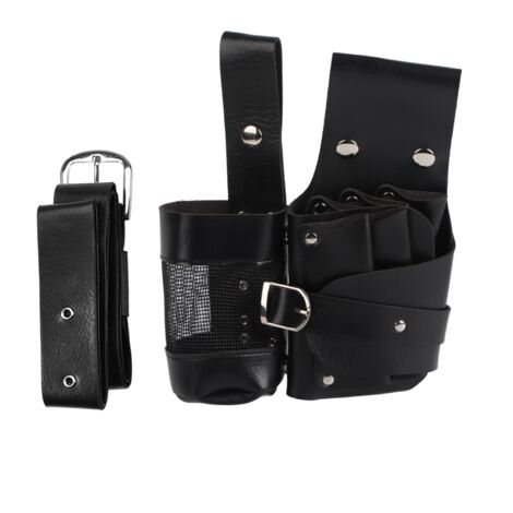 Trousse de coiffure portable avec ciseaux, peigne et pince à cheveux - Accessoire salon pratique