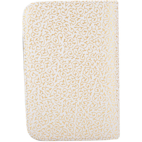 Trousse de coiffure portable professionnelle avec ciseaux, peigne et étui de rangement pratique - Blanc Or