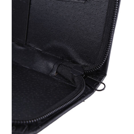 Trousse de coiffure professionnelle en simili cuir avec 2 paires de ciseaux et poche à fermeture éclair