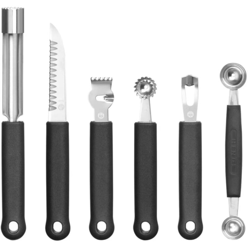 Ensemble de couteaux décoratifs pour légumes et fruits, 6 pcs - Hendi 856291