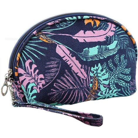 Trousse de maquillage de voyage pour femmes et filles (demi-lune),