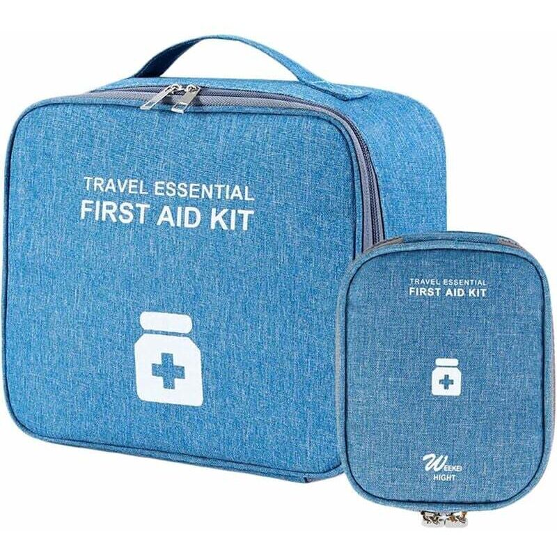 Trousse de Premier Secours Vide Portable Sac d'urgence Médical Boîte Médicale Boîte de Rangement pour la Voiture, Bureau, Randonnée, Sport,