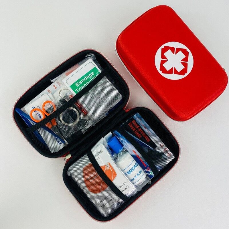 Trousse de premiers secours complète pour voiture, randonnée, sport, voyage, trousse d'urgence et de survie, premiers secours