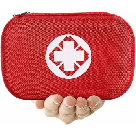 Trousse de premiers secours de 18 pièces, trousse de premiers soins de base, trousse médicale portable pour la voiture, le voyage, le bureau, le trekking, la maison