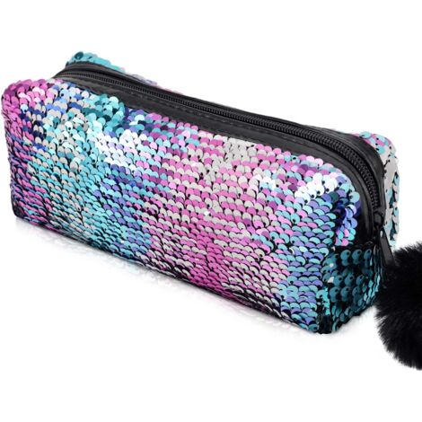 Trousse de rangement sirène à sequins,