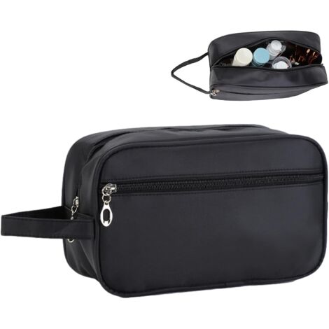 Trousse de toilette de voyage en nylon pour hommes (noir),