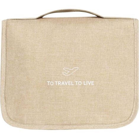 Trousse de toilette de voyage étanche avec crochet et poignée pour hommes et femmes - Grande capacité, idéale pour la salle de sport, les voyages d'affaires et les vacances