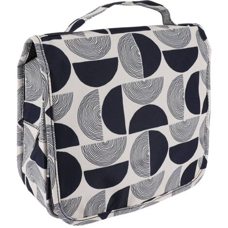 Trousse de toilette polyester rabat scratch a suspendre imprimee zippee - bilbao - Tendance