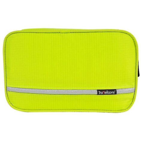 Trousse de toilette suspendue pour voyage, idéale pour hommes et femmes. Kit de rangement pour cosmétiques et maquillage, avec crochet de suspension robuste. Pochette de douche - noir et vert.