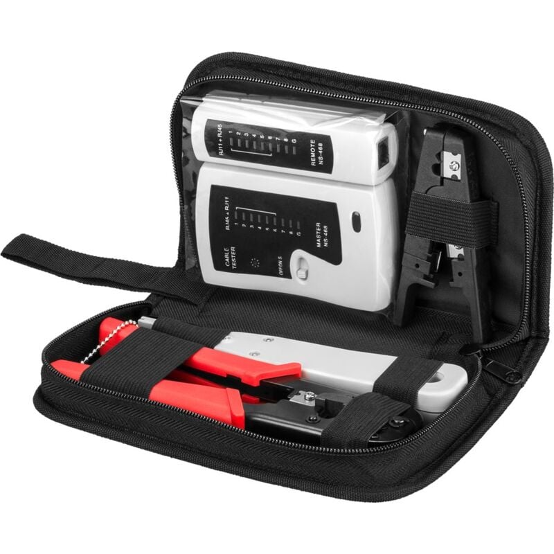 Goobay - Trousse à Outils pour l'Installation Réseau et Téléphonique, installation et contrôle du réseau domestique.