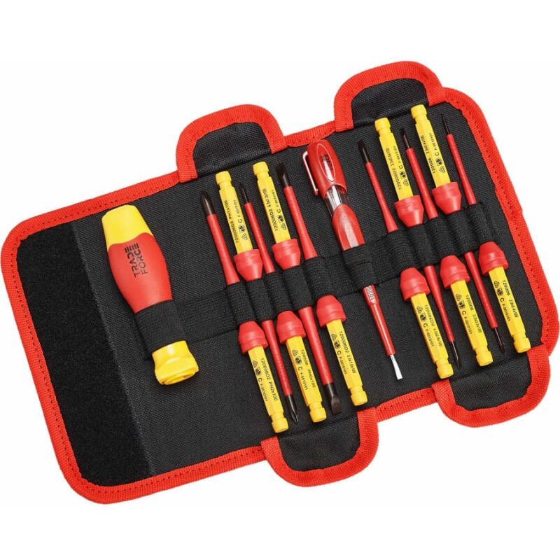 Tradeforce - trousse 11 tournevis isoles interchangeables