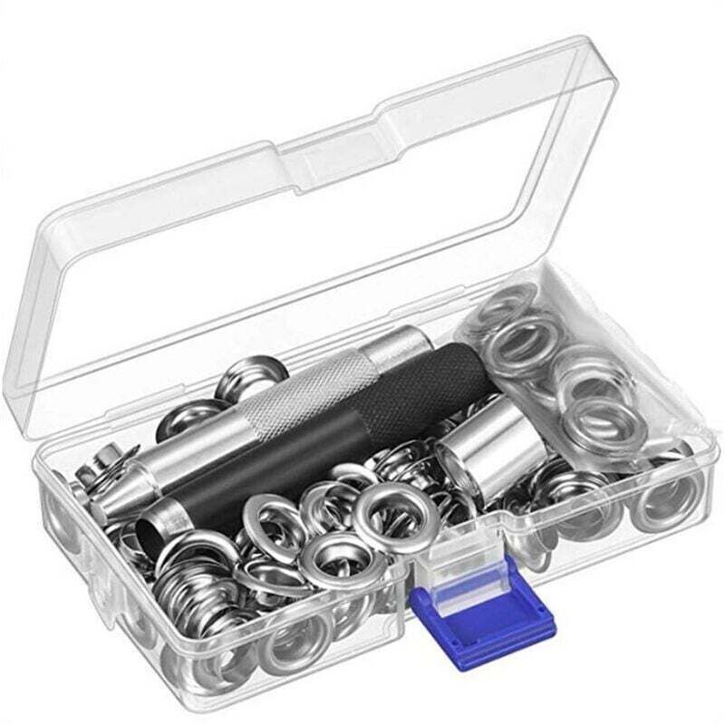Trousse èc illets Mèctalliques - Ensemble de 100 illets de 12mm pour Rècparation de Toiles