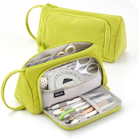 Trousse en velours côtelé (vert),