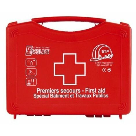 Trousse secours pleine polypro asep btp 10 rouge