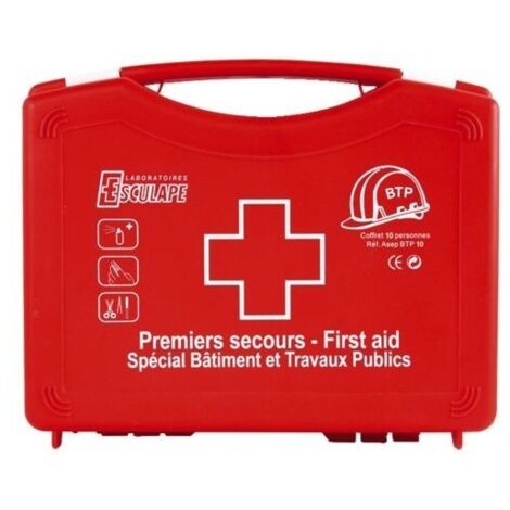Trousse secours pleine polypro asep btp 10 rouge