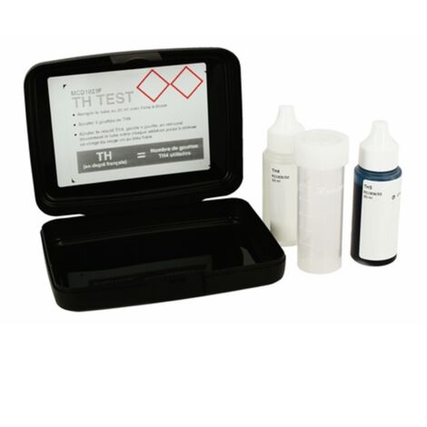 Trousse test TH 2 réactifs – Testeur de dureté de l'eau – Résultats précis en quelques minutes – Pour analyse de piscine – North Star