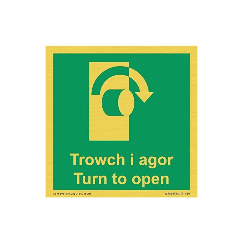 Trowch i agor Targa da aprire - 200x200mm - S20