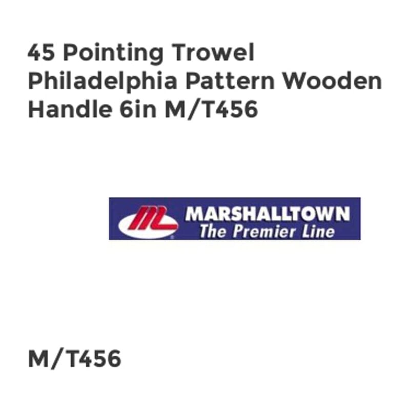 Marshalltown 45 Pointing Towel Philadelphia Patten Wooden Handle 6in M/T456