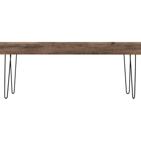 Troy Coffee Table - L50 x W110 x H45 cm - Medium Oak Effect/Black