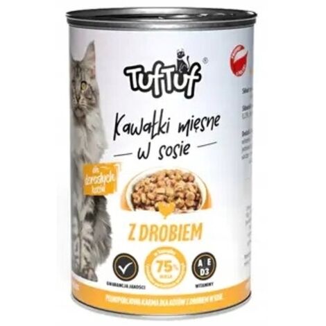 Trozos de carne Bult Tuf Tuf con ave en salsa 415 g