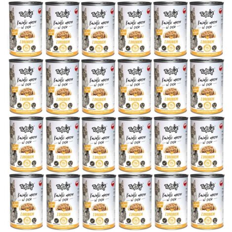 Trozos de carne Bult Tuf Tuf con ave en salsa 415 g x 24 piezas