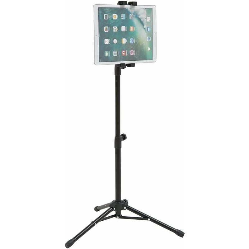 Unho - Trépied Tablette Métallique Extensible - 137cm Trépied Smartphone Multi-Rotation Tripod Réglable Télescopique pour Appareils 4.7-12.9 Pouces