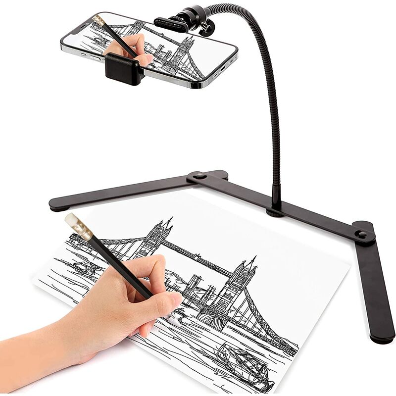 

Trípode de teléfono ajustable, soporte de trípode para teléfono móvil con soporte, soporte de techo para teléfono, soporte en línea de enseñanza de