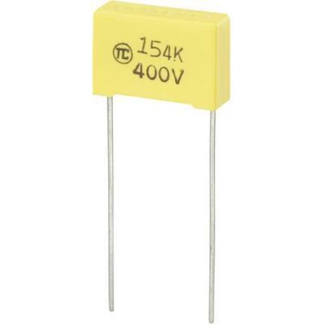 TRU COMPONENTS 1 pc(s) Condensateur à film MKS sortie radiale 0.15 µF 400 V/DC 5 % 15 mm (L x l x H) 18 x 6 x 12 mm S882901