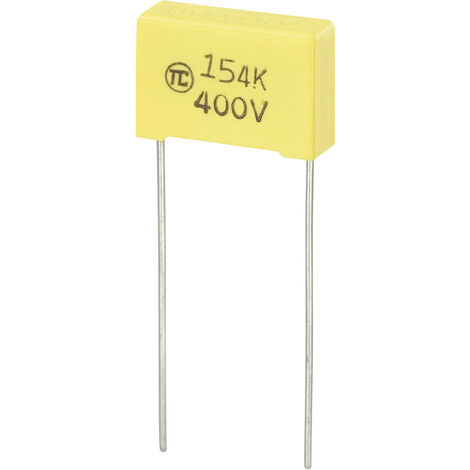 TRU COMPONENTS  1 St. MKS-Folienkondensator radial bedrahtet  0.15 µF 400 V/DC 5 % 15 mm (L x B x H)