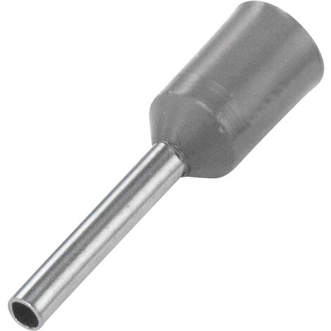 TRU COMPONENTS 1091280 Aderendhülse 0.75 mm² Teilisoliert Grau 100 St.
