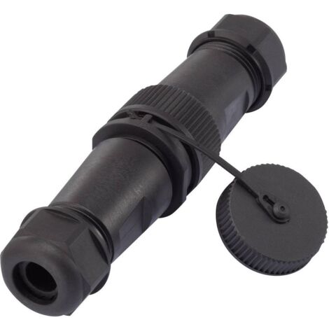 TRU COMPONENTS 1094580 Adaptateur pour connecteur circulaire mâle, droit, femelle, droit Nombre total de pôles: 3 1 pc(