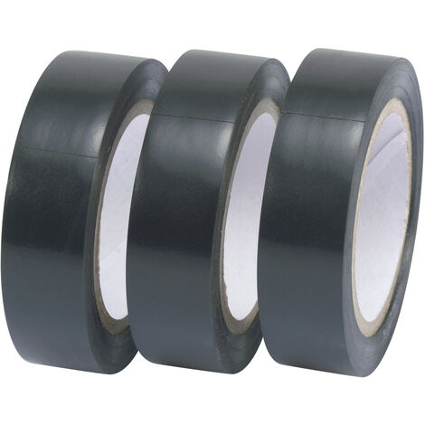 TRU COMPONENTS  1563959 Isolierband-Set  Schwarz (L x B) 10 m x 15 mm 3 St.