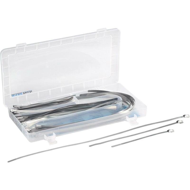 TRU COMPONENTS 1564900 Serre-câble 127 mm, 201 mm, 326 mm 4.6 mm argent 50 pc(s) S810771