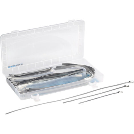 TRU COMPONENTS 1564900  Kabelbinder 127 mm, 201 mm, 326 mm 4.6 mm Silber  50 St.