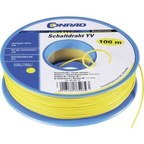 TRU COMPONENTS 1565380 Fil de câblage Yv 1 x 0.20 mm² noir 50 m