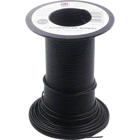 TRU COMPONENTS 1566830 Litze LiY 1 x 0.14 mm² Schwarz 10 m