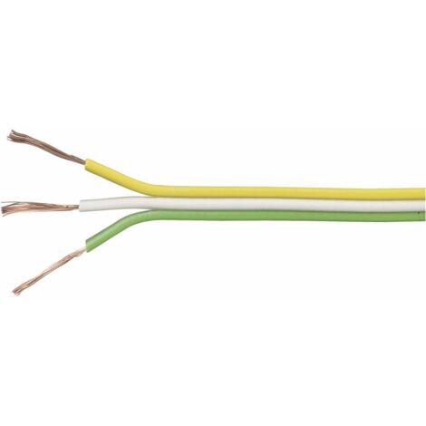 TRU COMPONENTS 1567054 Cavo per cablaggi 3 x 0.14 mm² Giallo, Bianco, Verde 25 m