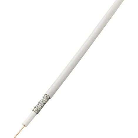 TRU COMPONENTS 1567171 Koaxialkabel Außen-Durchmesser: 6.80 mm RG6 /U 75 Ω 85 dB Weiß 50 m