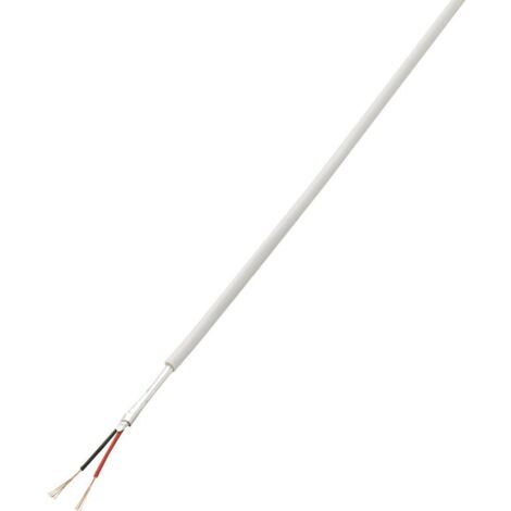 TRU COMPONENTS 1567173 Câble d'alarme LiYY 2 x 0.14 mm² blanc 50 m