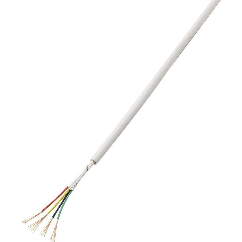 Tru Components - Câble d'alarme 1567174 LiYY 4 x 0.22 mm² blanc 50 m