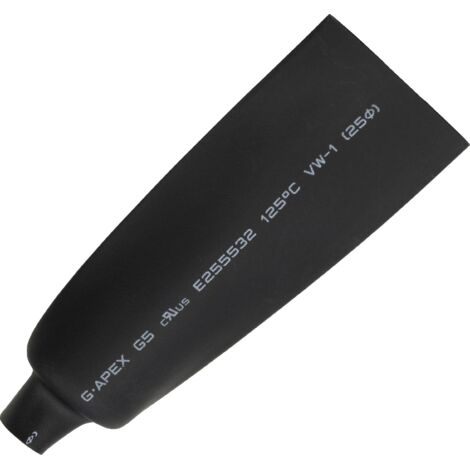 TRU COMPONENTS 1570158 Gaine thermorétractable sans colle noir 25 mm 12.50 mm Taux de retreint:2:1 5 m