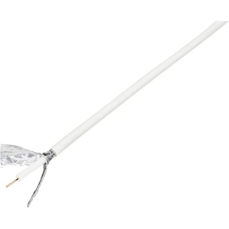 TRU COMPONENTS 1570290 Câble coaxial Ø extérieur: 6.60 mm RG6 /U 75 Ω 120 dB blanc 25 m