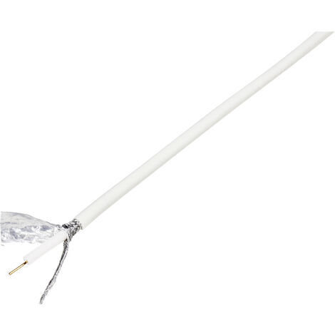 TRU COMPONENTS 1570290 Koaxialkabel Außen-Durchmesser: 6.60 mm RG6 /U 75 Ω 120 dB Weiß 25 m