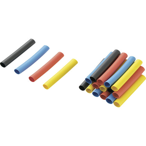TRU COMPONENTS 1571320 Schrumpfschlauchsortiment Bunt 4.80 mm 2.40 mm Schrumpfrate:2:1 40 St.